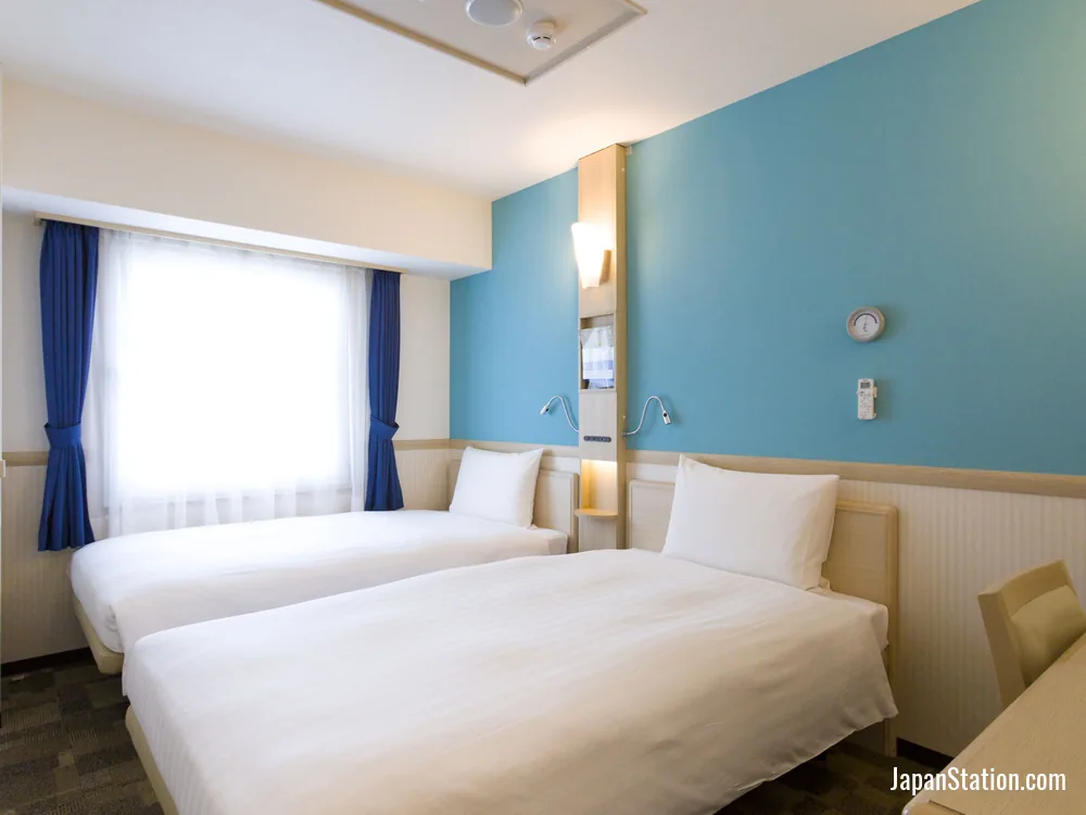 Guest room at Toyoko Inn Matsumoto-eki Higashi-guchi.