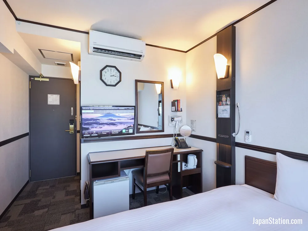 Guest room at Toyoko Inn Narita Airport Shinkan.