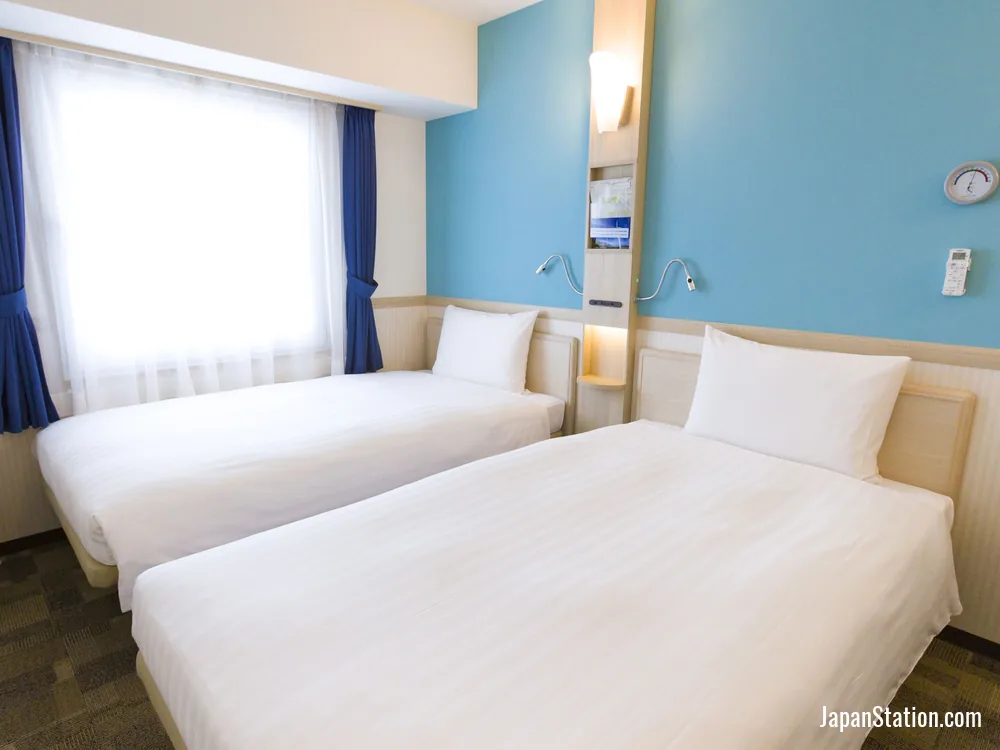 Guest room at Toyoko Inn Odawara-eki Higashi-guchi.