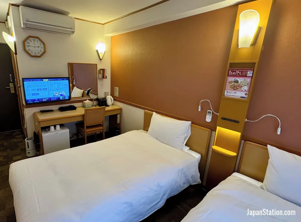 Guest room at Toyoko Inn Shin-yokohama Ekimae Honkan.