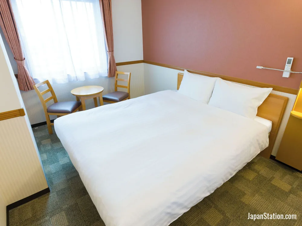 Guest room at Toyoko Inn Yonezawa Ekimae.
