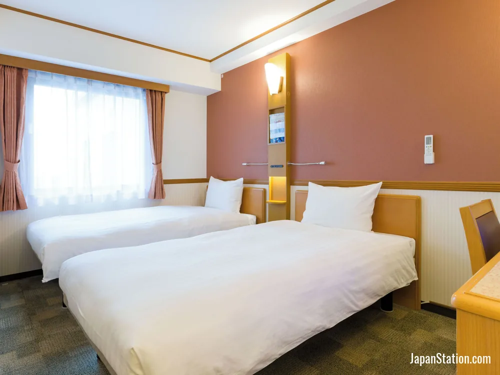 Guest room at Toyoko Inn Yonezawa Ekimae.