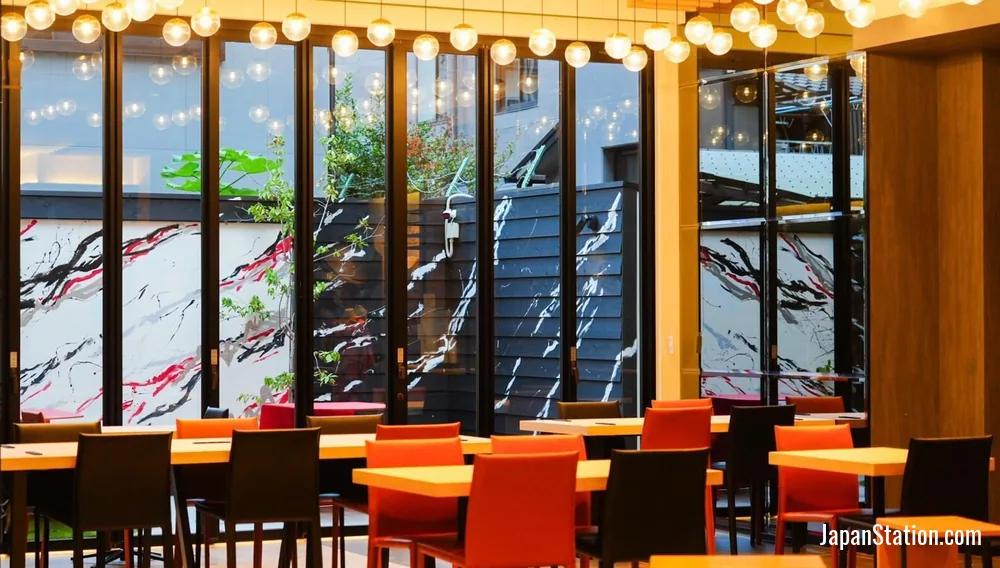 Dining area at Travelodge Kyoto Shijo Karasuma.