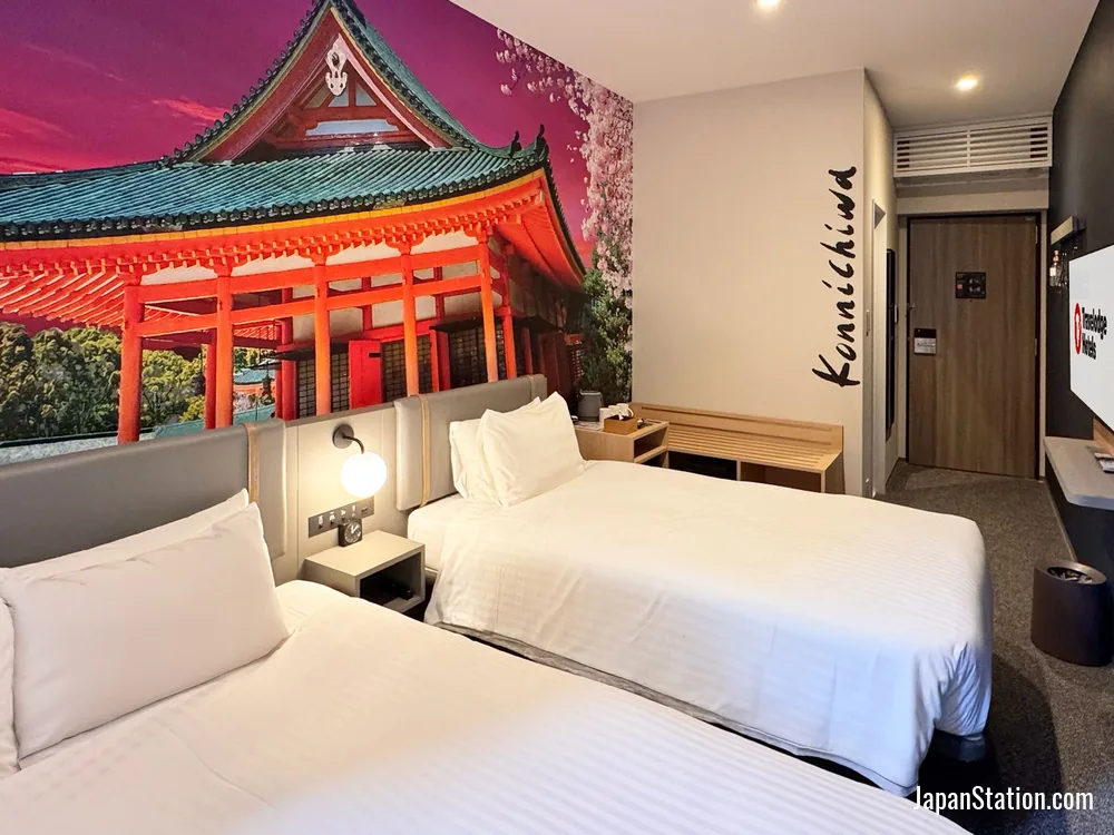 Guest room at Travelodge Kyoto Shijo Karasuma.