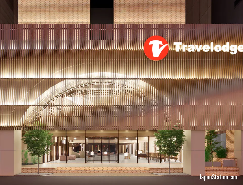 Exterior of Travelodge Osaka Shinsaibashi.