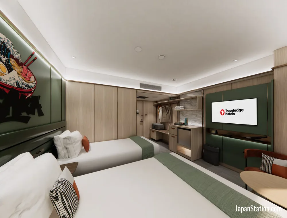 Friends & Family Triple room at Travelodge Osaka Shinsaibashi.