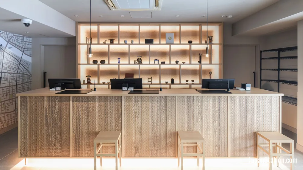 Reception area at Vessel Inn Asakusa Tsukuba Express.