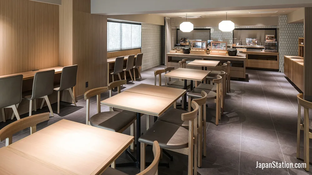 Dining area at Vessel Inn Asakusa Tsukuba Express.