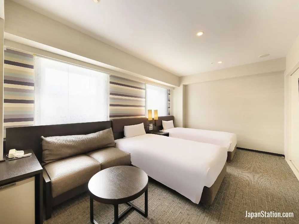 Guest room at Via Inn Kanazawa.