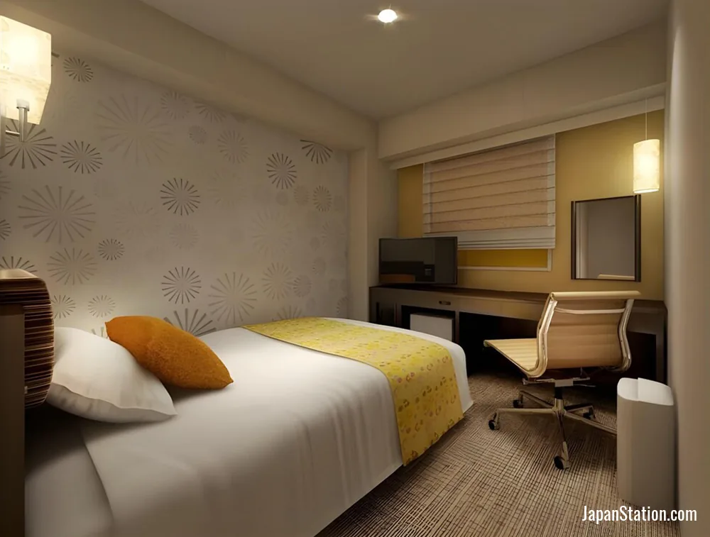 Guest room at Via Inn Kanazawa.