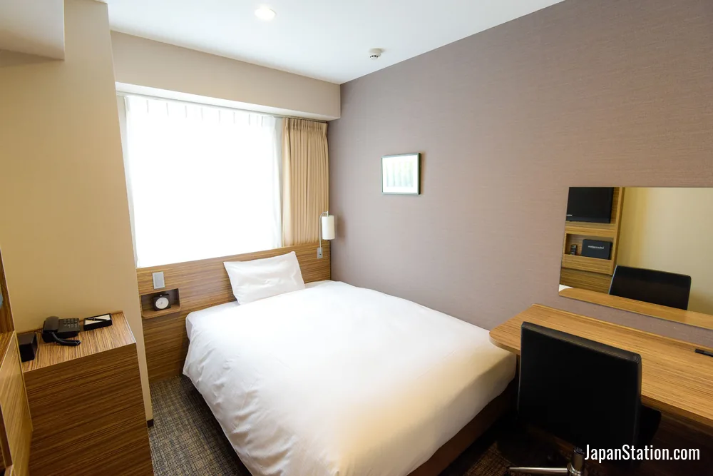 Guest room at Via Inn Nagoya Shinkansenguchi.