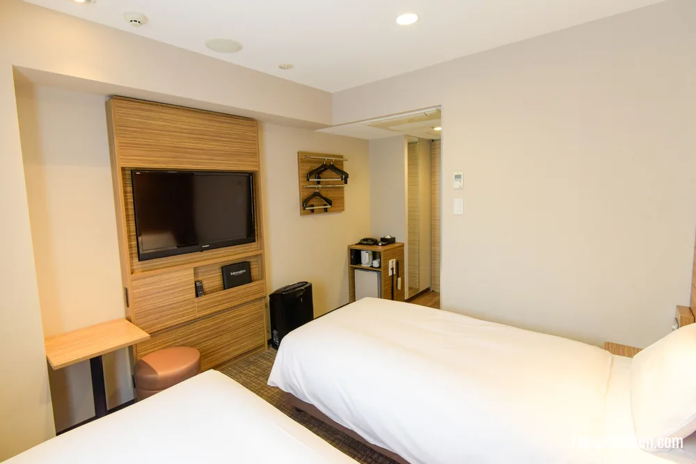 Guest room at Via Inn Nagoya Shinkansenguchi.