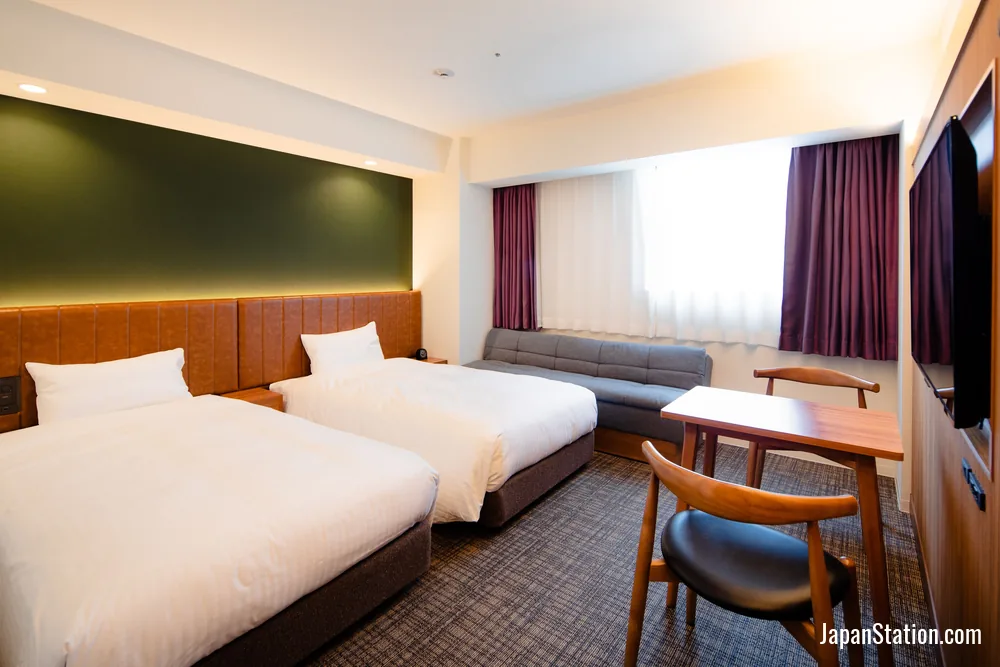 Guest room at Via Inn Prime Hiroshima Shinkansenguchi.