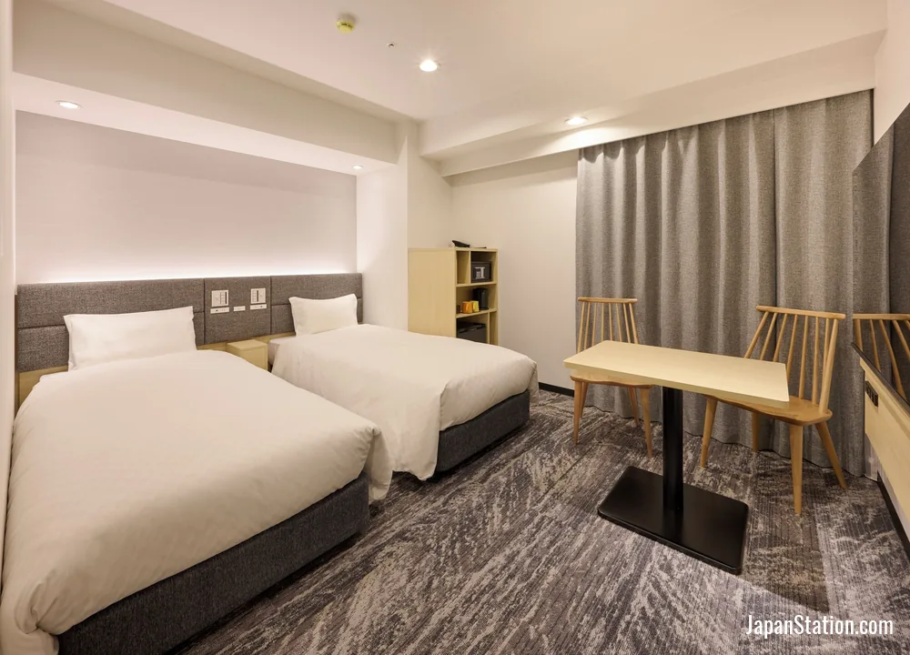 Guest room at Via Inn Prime Kumamoto.