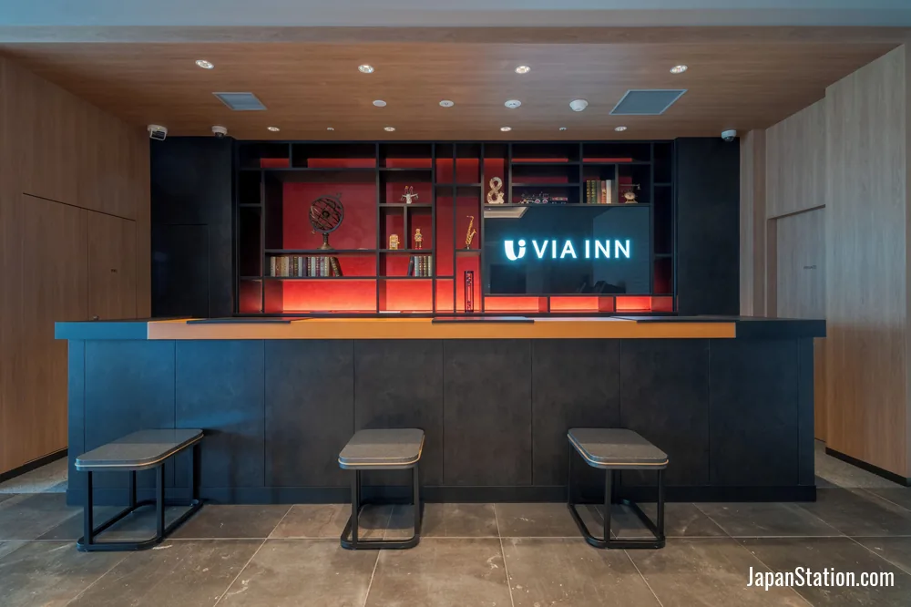 Reception area at Via Inn Prime Osaka Kyobashi.