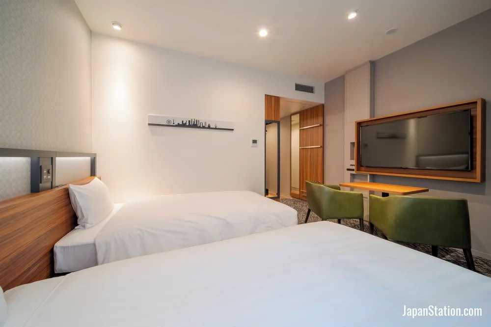 Guest room at Via Inn Prime Osaka Kyobashi.