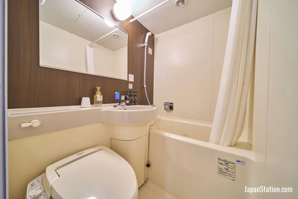 Bathroom in a guest room at VIA INN SHIN-OSAKA.