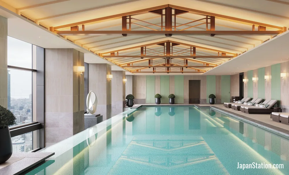 Indoor pool at Waldorf Astoria Osaka.
