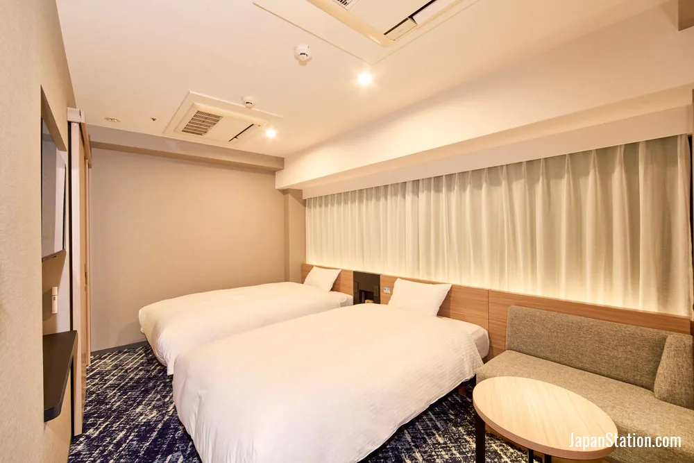 Guest room at Washington R&B Hotel Kyoto Station Hachijoguchi.