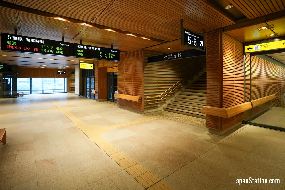 Concourse at Asahikawa Station.