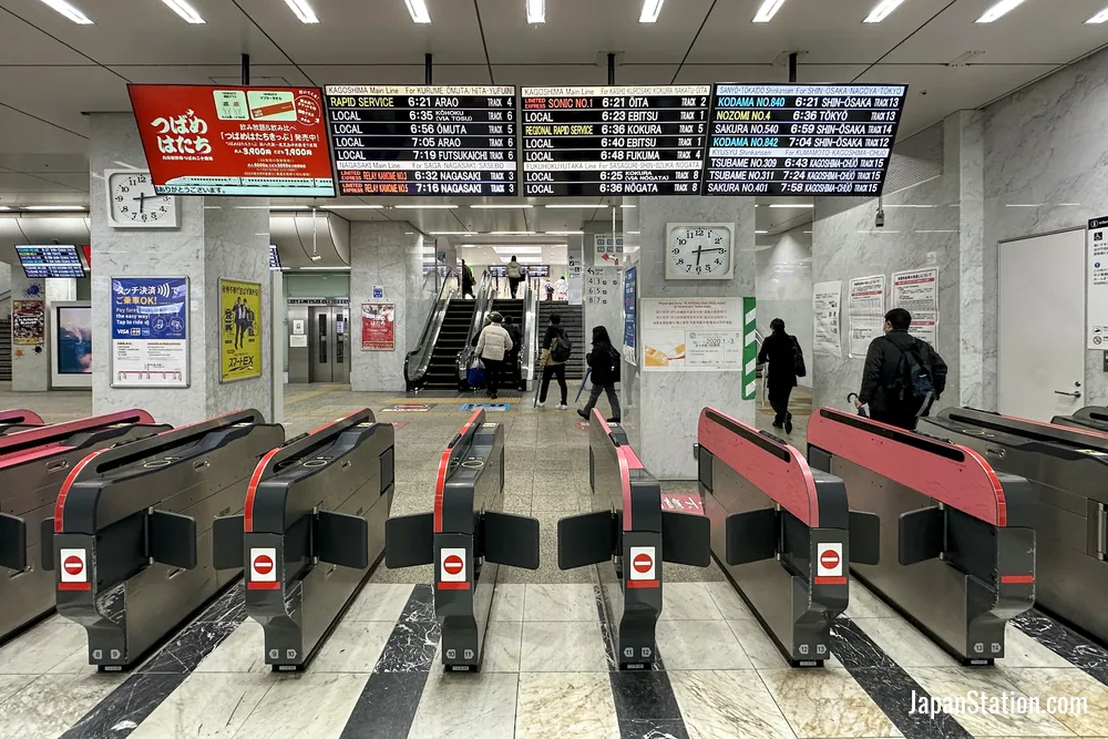 Hakata Station ticket gates.
