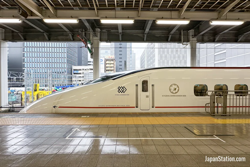 Kyushu Shinkansen train at Hakata Station.