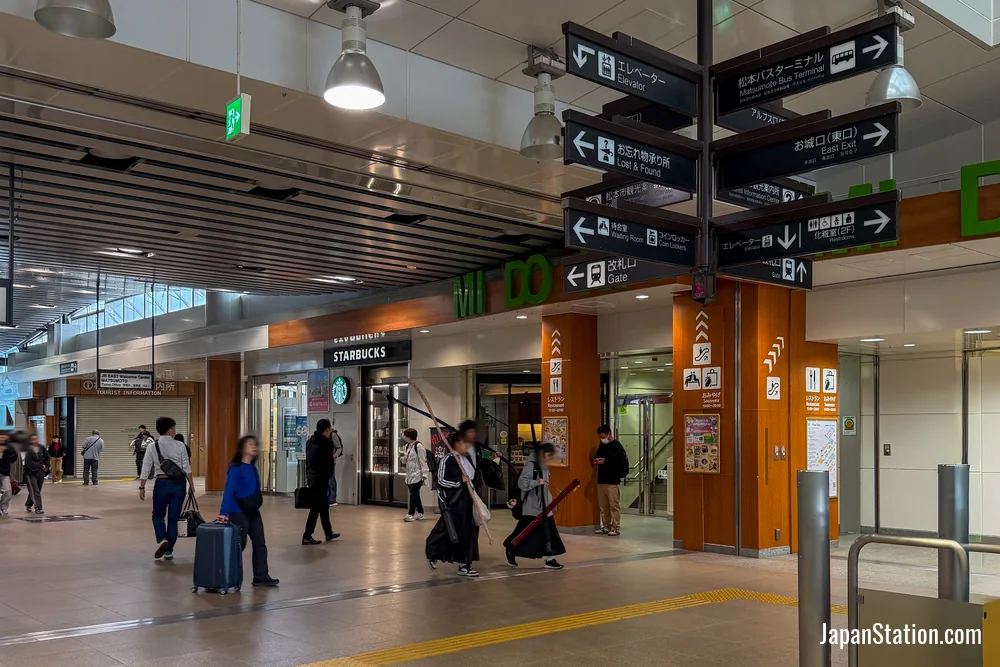 Concourse at Matsumoto Station.