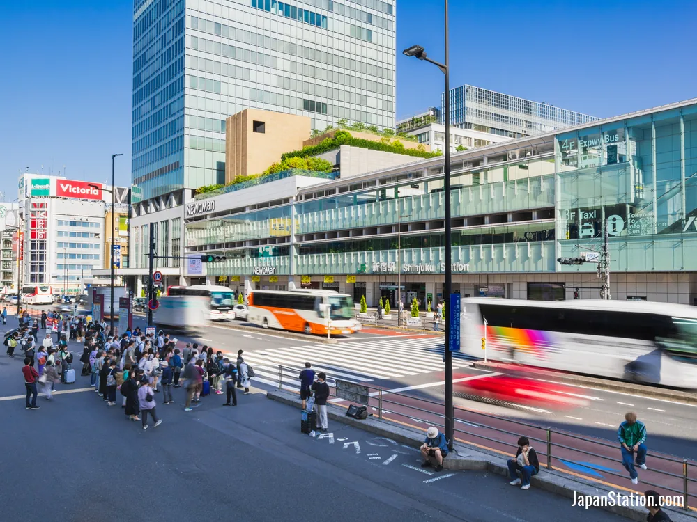 South Exit area at Shinjuku Station.